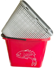 Sea Horse Süzgeçli Balıkçı Kovası – 6 Litre, 34x25x25 cm, Su Geçirmez ve Katlanabilir Yapı