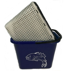 Sea Horse Süzgeçli Balıkçı Kovası – 6 Litre, 34x25x25 cm, Su Geçirmez ve Katlanabilir Yapı