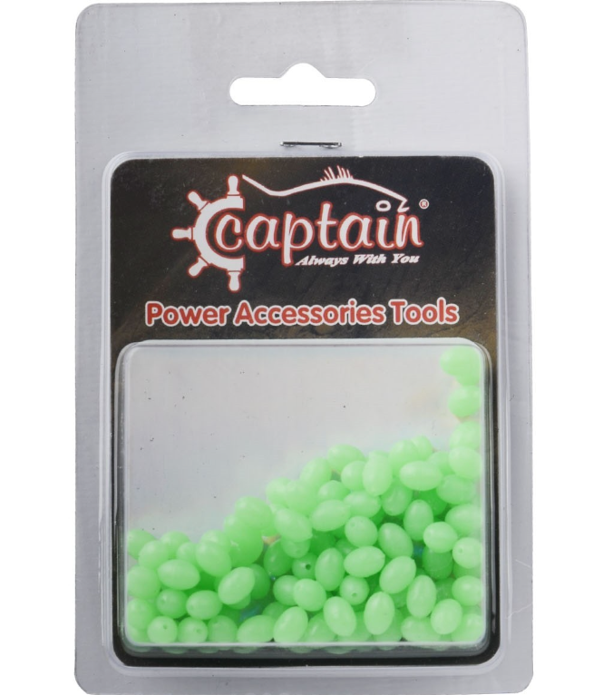 Captain Glow Boncuk Oval Çapari ve Takım Boncuğu 100'lü Paket