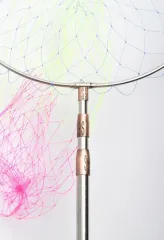 Powerex Paslanmaz Çelik Krom Geniş Göz Misina 50cm.Çap,190cm Sap,Lüks Kepçe