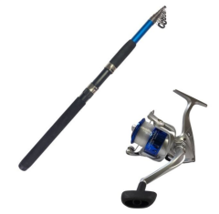 Blue Coastal 240cm 60-120gr Kamış - Carrera 6000 Mavi Kamış Makine Olta Seti
