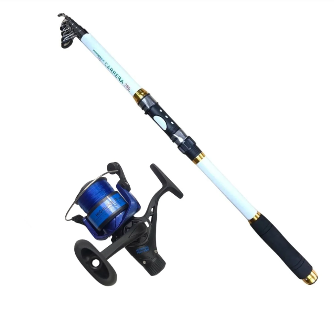 Powerex Carrera 3m. 75-150gr Kamış - Highline Plus 4000 Mavi Kamış Makine Olta Seti