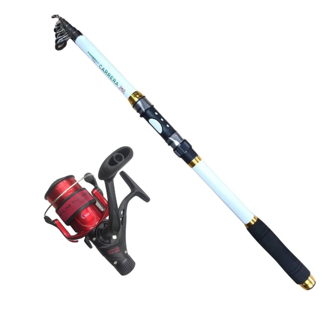 Powerex Carrera 3m. 75-150gr Kamış - Highline Plus 4000 Kırmızı Kamış Makine Olta Seti