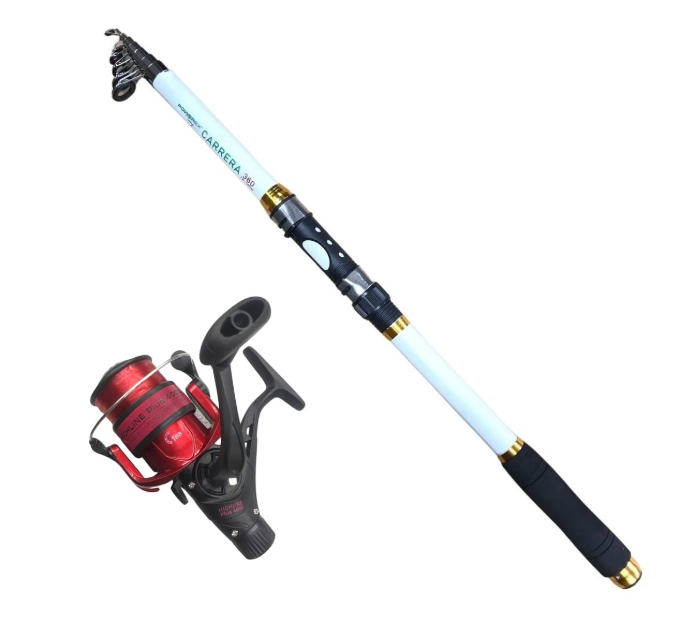 Powerex Carrera 3,60m. 75-150gr Kamış - Highline Plus 4000 Kırmızı Kamış Makine Olta Seti