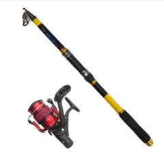 Powerex Highline 3,60m. 75-150gr Kamış - Highline Plus 4000 Kırmızı Kamış Makine Olta Seti