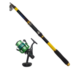 Powerex Highline 3m. 75-150gr Kamış - Highline Plus 4000 Yeşil Kamış Makine Olta Seti
