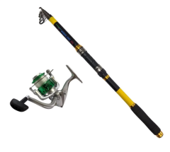 Powerex Highline 3m. 75-150gr Kamış - Carrera 4000 Yeşil Kamış Makine Olta Seti